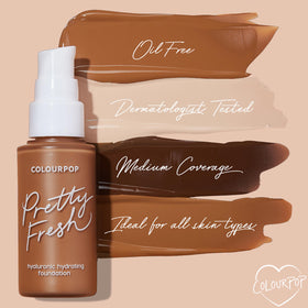 ColourPop application with blending sponge demonstrating buildable coverage and seamless finish