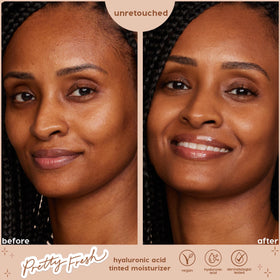 ColourPop blended with sponge demonstrating buildable coverage benefit