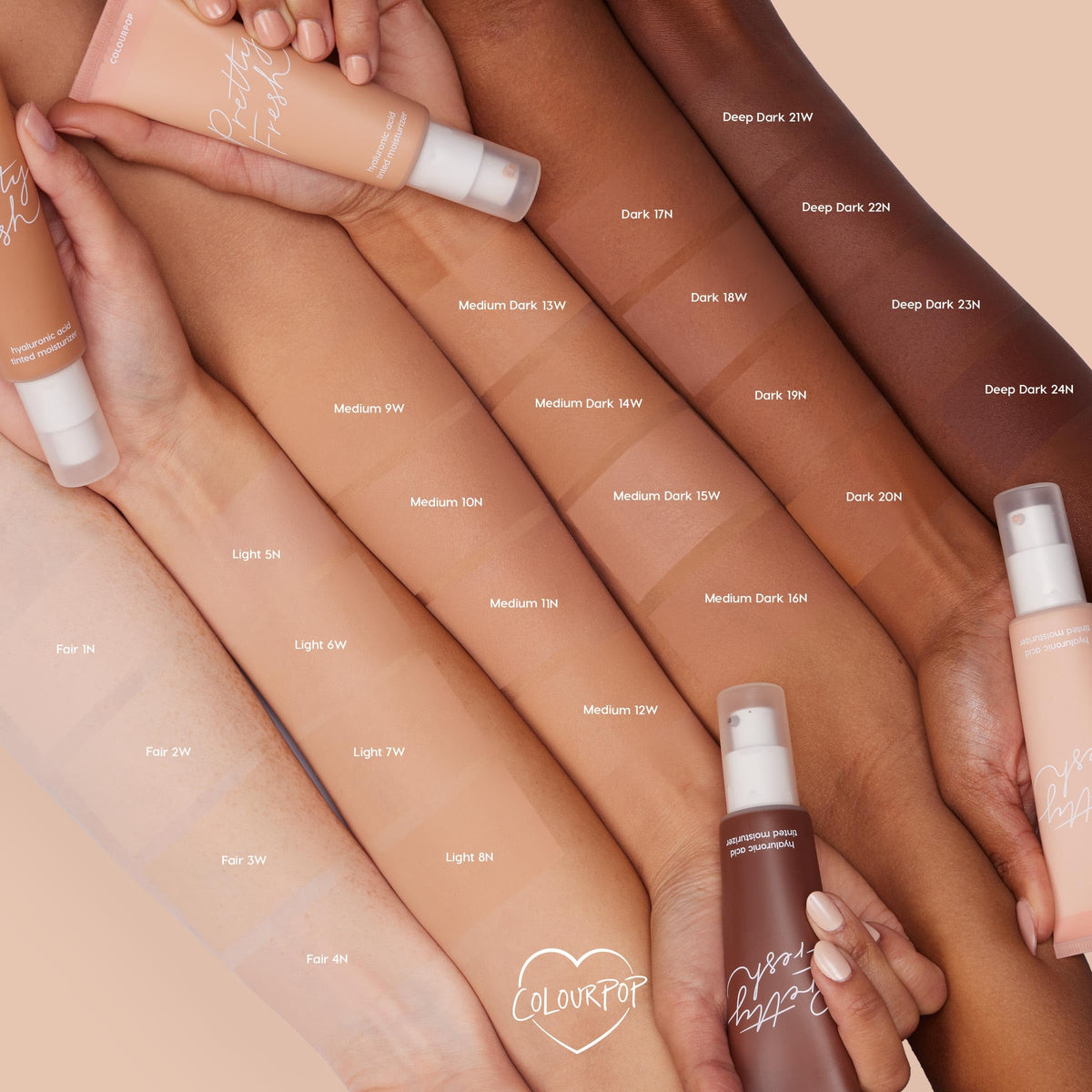 ColourPop used with blending sponge showing seamless, light coverage