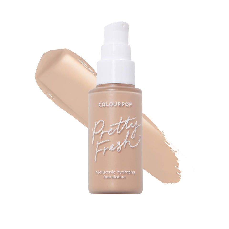 ColourPop bottle front view showing Pretty Fresh foundation and easy application benefit