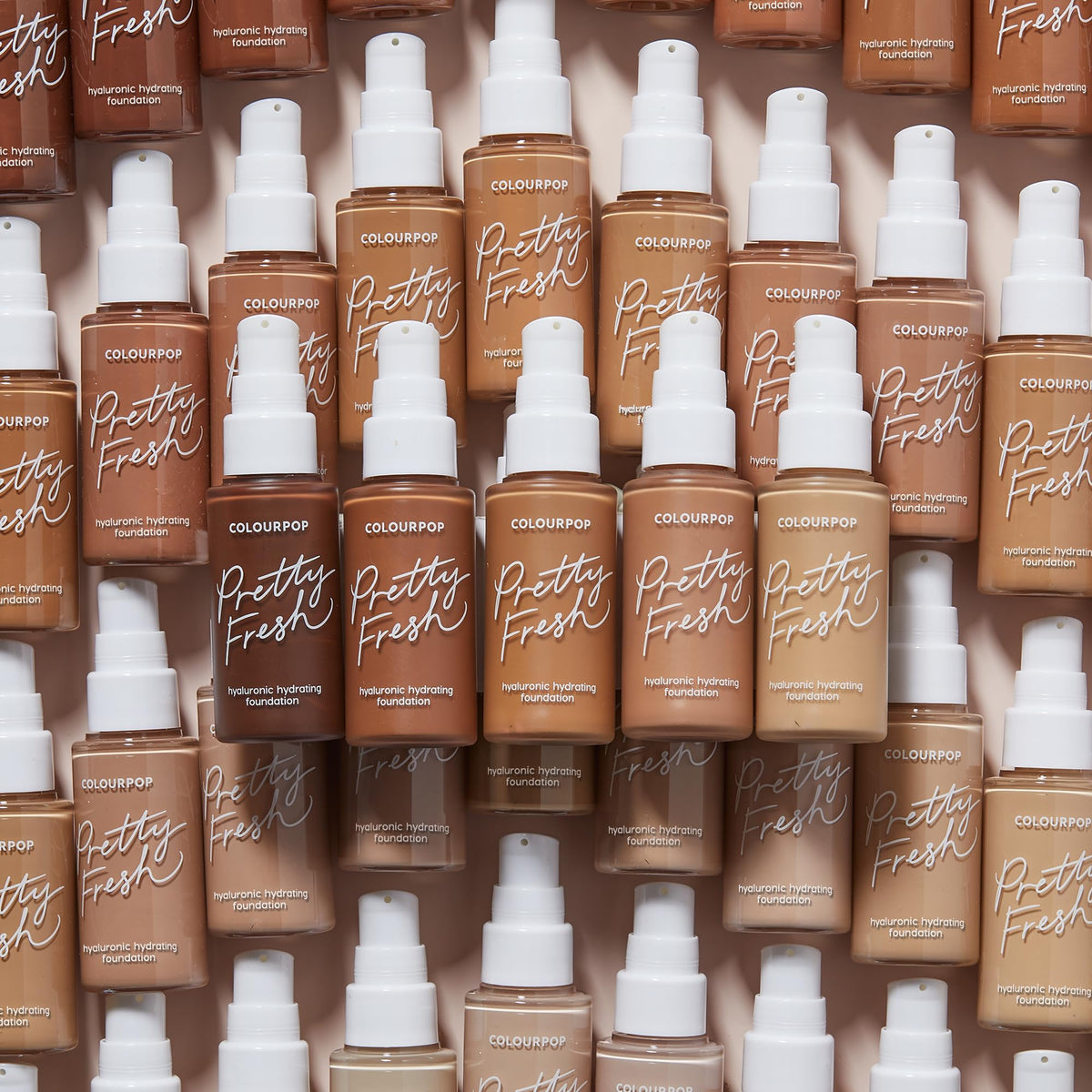 ColourPop shade 70W swatches on arm showing true-to-tone color matching benefit