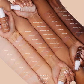 ColourPop swatch on arm displaying Light 45W shade match and visible natural coverage
