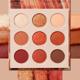 ColourPop close-up of shadow pans highlighting texture and smooth pigment payoff