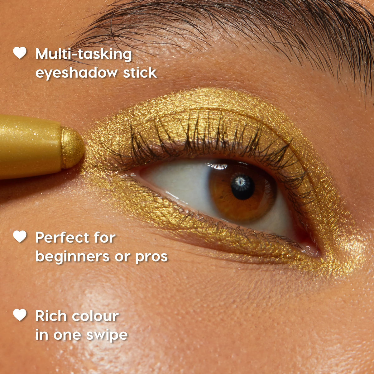ColourPop Shadow Stix applied on eyelid demonstrating easy blending
