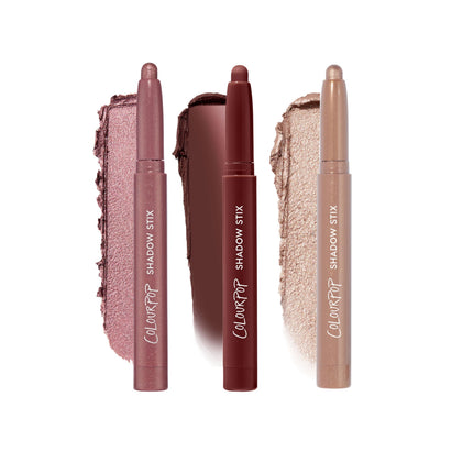 ColourPop front packaging showing three Shadow Stix for quick looks