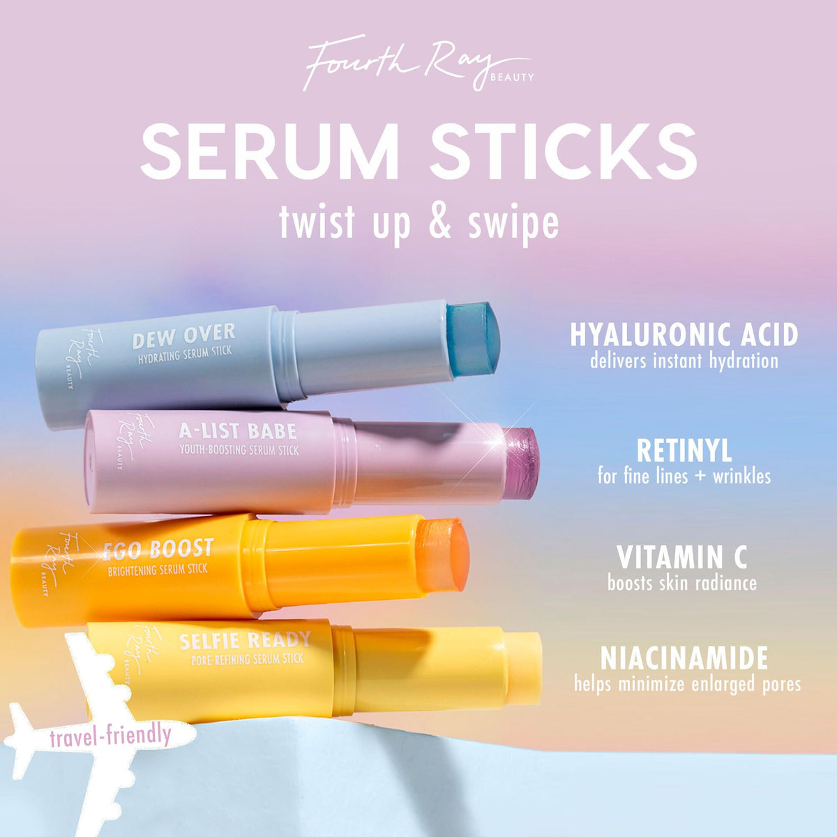 ColourPop serum stick in outdoor setting showing radiant, makeup-ready skin glow