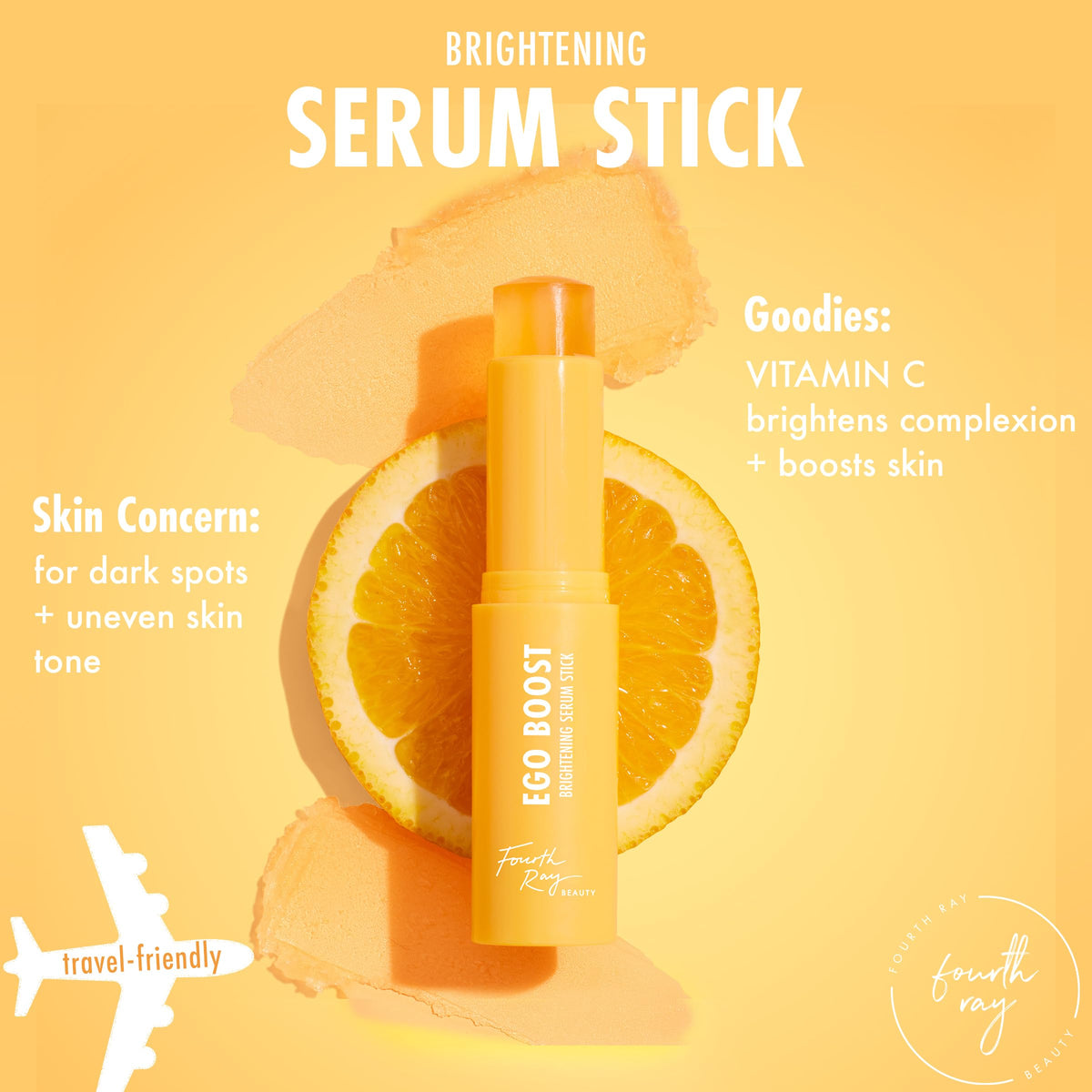 ColourPop serum stick next to a coin showing 0.25 oz travel-friendly size