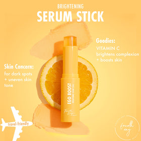 ColourPop serum stick next to a coin showing 0.25 oz travel-friendly size