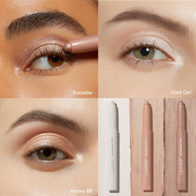 ColourPop styled on model for evening look with luminous neutrals