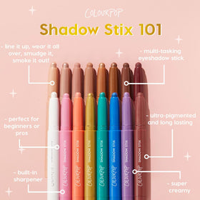 ColourPop Shadow Stix used in evening look showing metallic finish and glam effect