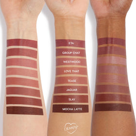 ColourPop product label ingredients panel showing peptides and ceramides