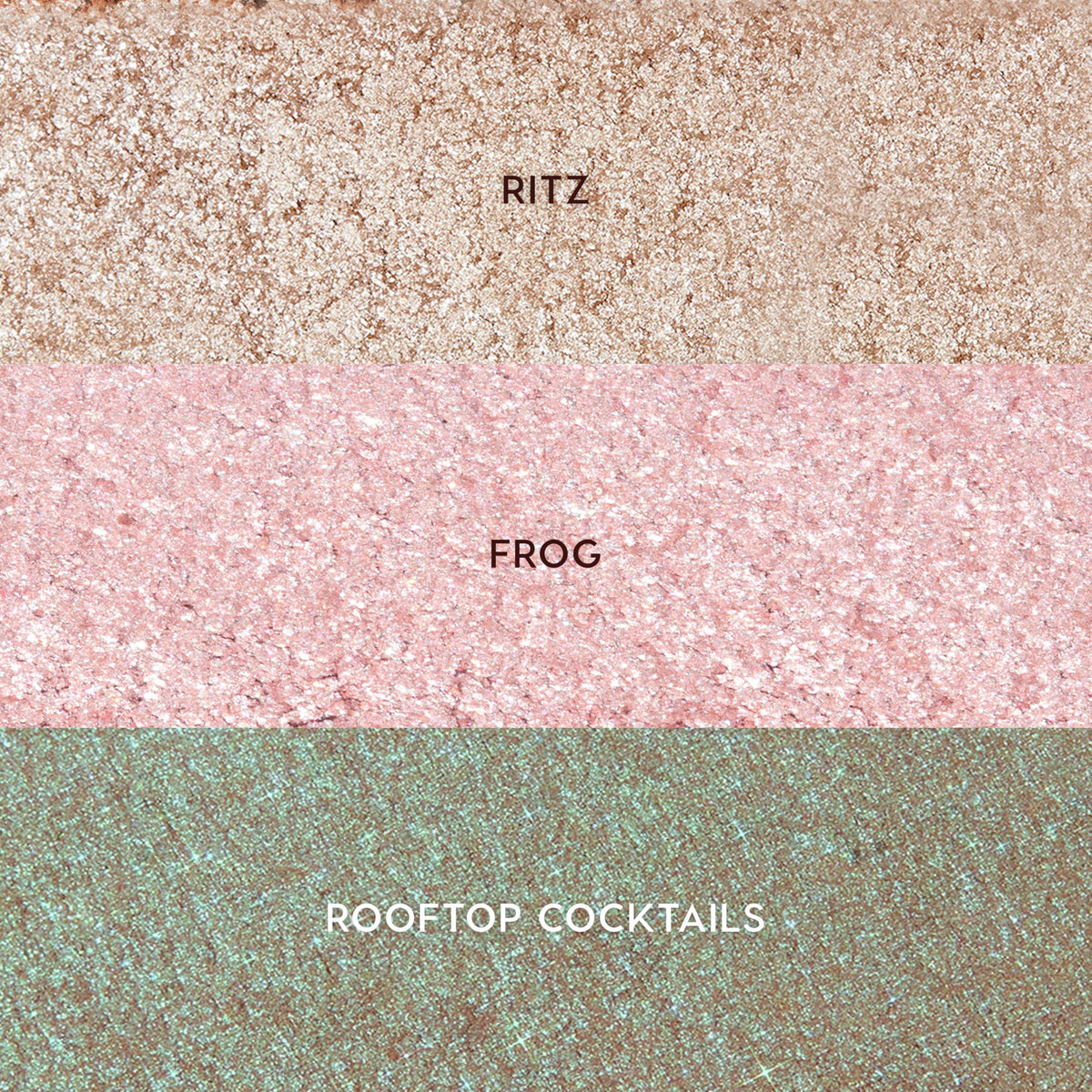 ColourPop open shadow pots displaying the three sparkling shades and compact layout