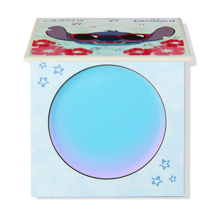 ColourPop x Stitch front view showing compact blush and container, playful limited-edition appeal