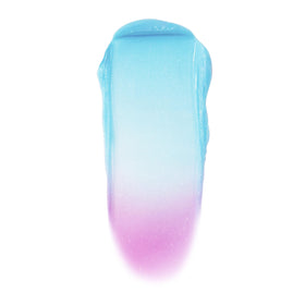 ColourPop x Stitch open pot with aqua cream texture, shows unique pH colour-changing formula benefits