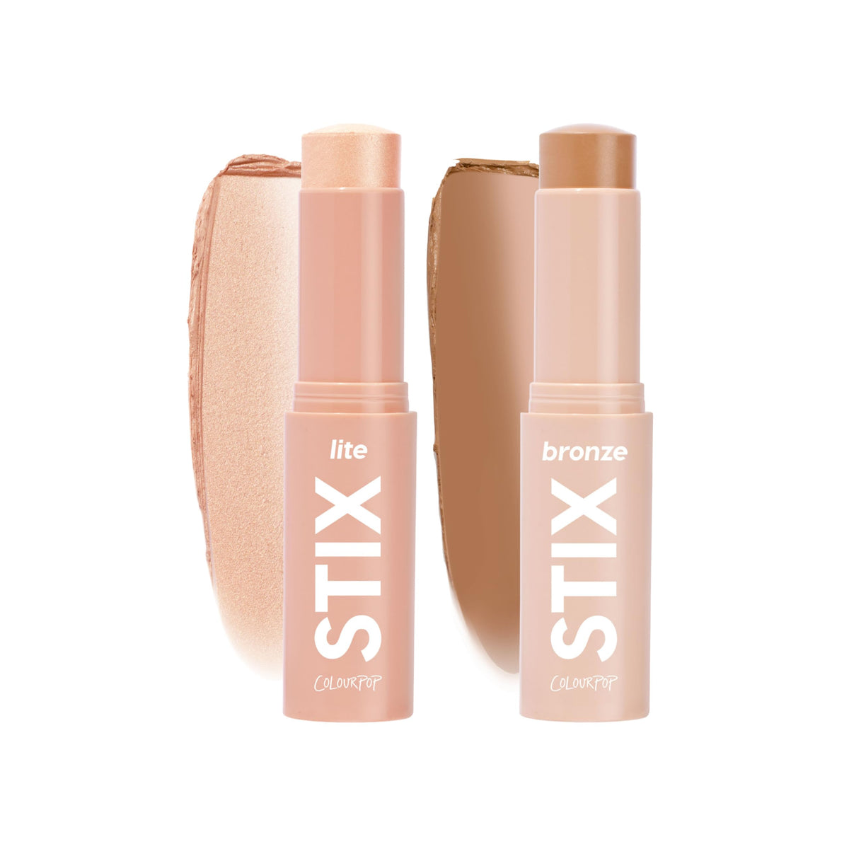 ColourPop front packaging showing both sticks and quick routine benefit