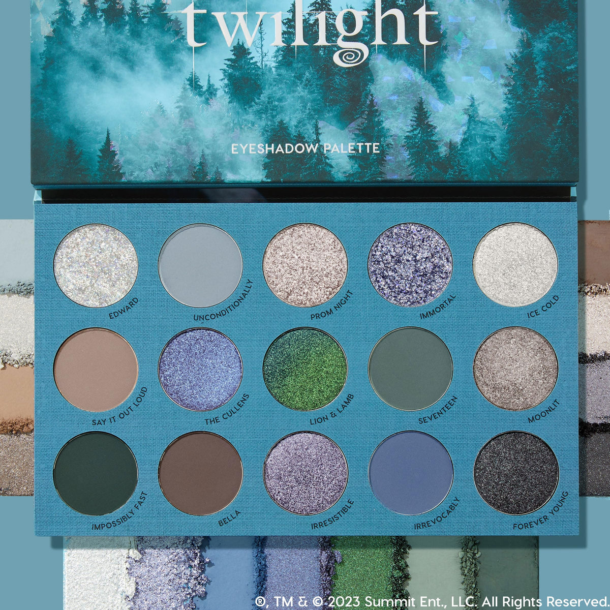ColourPop Twilight swatches on arm displaying true-to-pan pigmentation