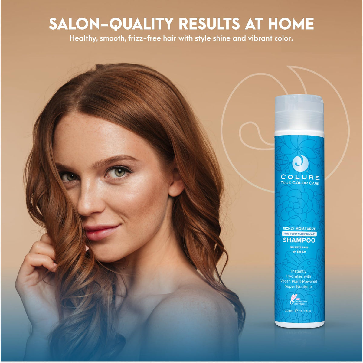 COLURE lifestyle bathroom scene suggesting premium routine and spa-like benefit