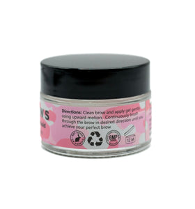Combat Gel applied on model brows in lifestyle setting demonstrating all-day hold
