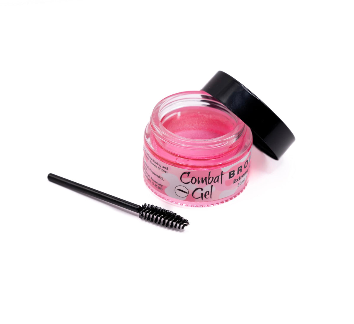 Combat Brow Gel showing front packaging and clear tube, for reliable all-day hold