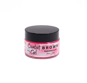Combat Brow Gel wand with gel texture close-up, demonstrating smooth brushable control