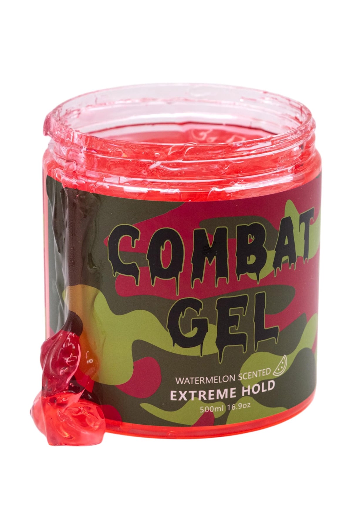 Combat Gel front packaging 500ml watermelon scent shows size and label for reliable hold