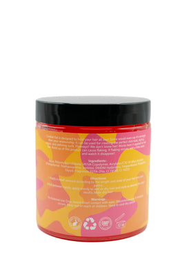 Combat Gel used in a slick-back hairstyle demonstrating defined, frizz-free finish