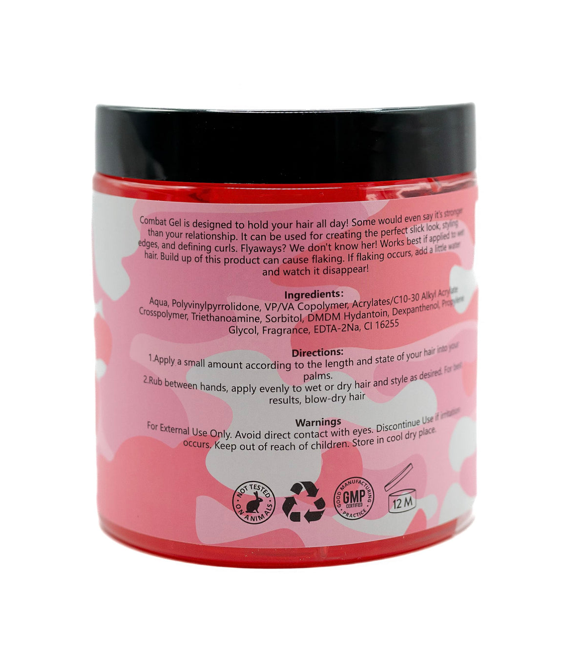 Combat Gel in use slick-back hairstyle demonstrating strong hold and shine