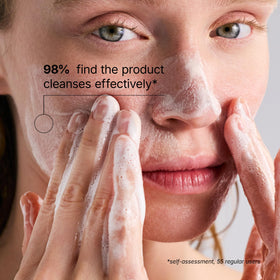 Comfort Zone creamy foam close-up showing gentle cleansing action