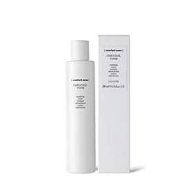 Comfort Zone ingredient label closeup, highlights niacinamide and alcohol‑free benefit