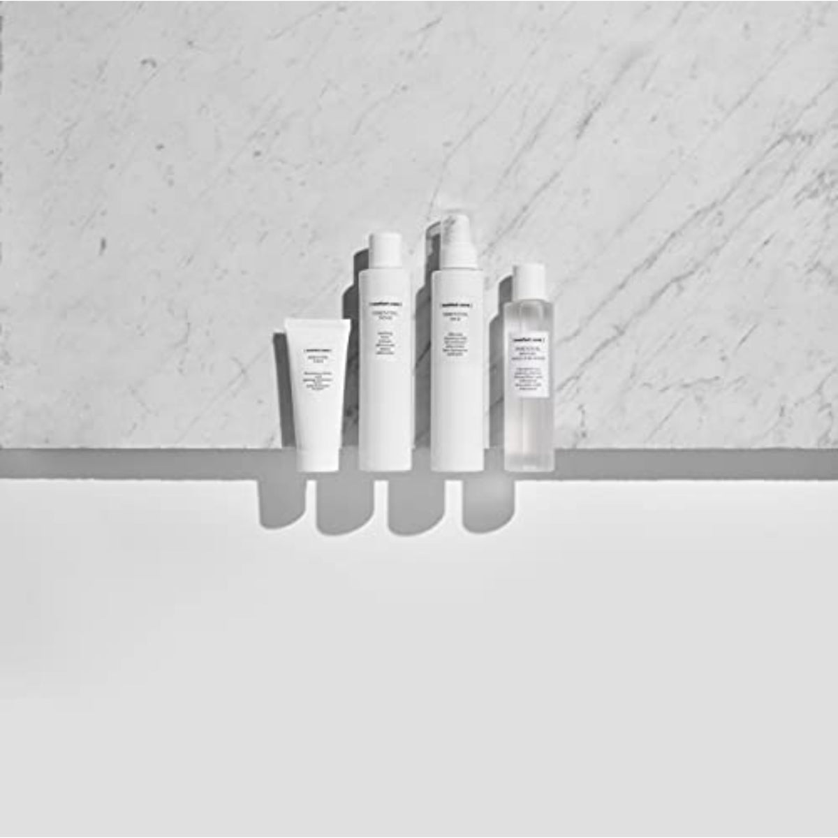 Comfort Zone toner on bathroom shelf in lifestyle scene, suggests daily use ritual