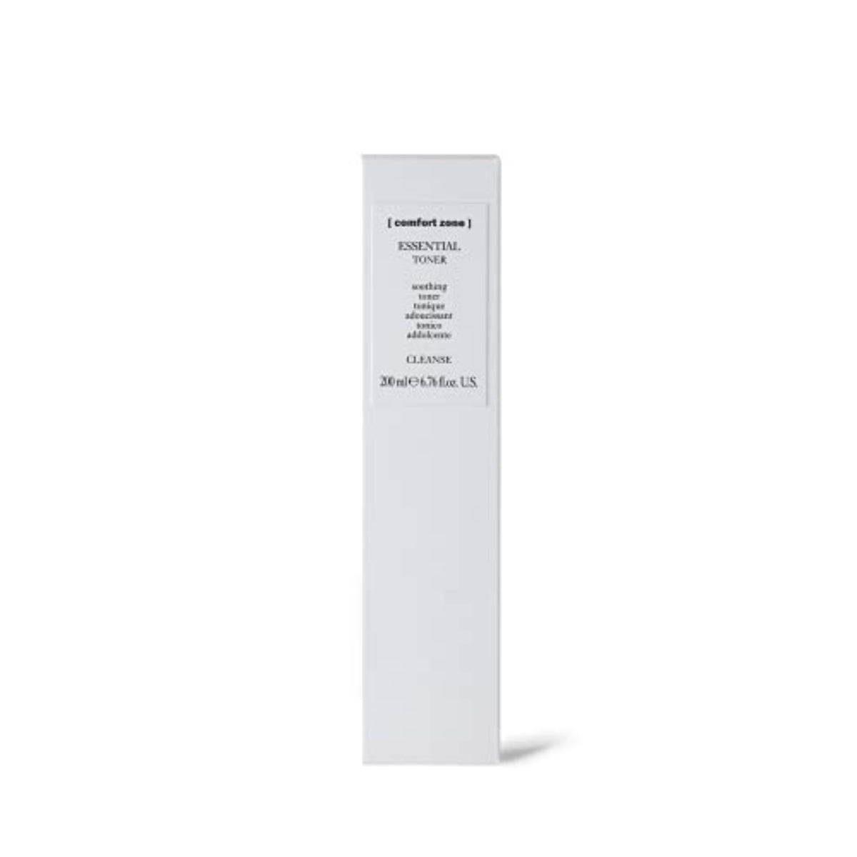 Comfort Zone toner liquid on hand, demonstrates lightweight hydrating texture