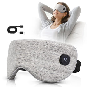 COMFYTHERA front view gray heated eye mask showing shape and coverage benefit