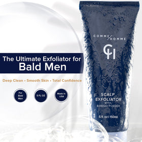 Comme Homme close-up of scrub texture revealing bamboo particles for effective exfoliation