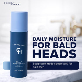 Comme Homme lotion texture close-up showing smooth, fast-absorbing finish