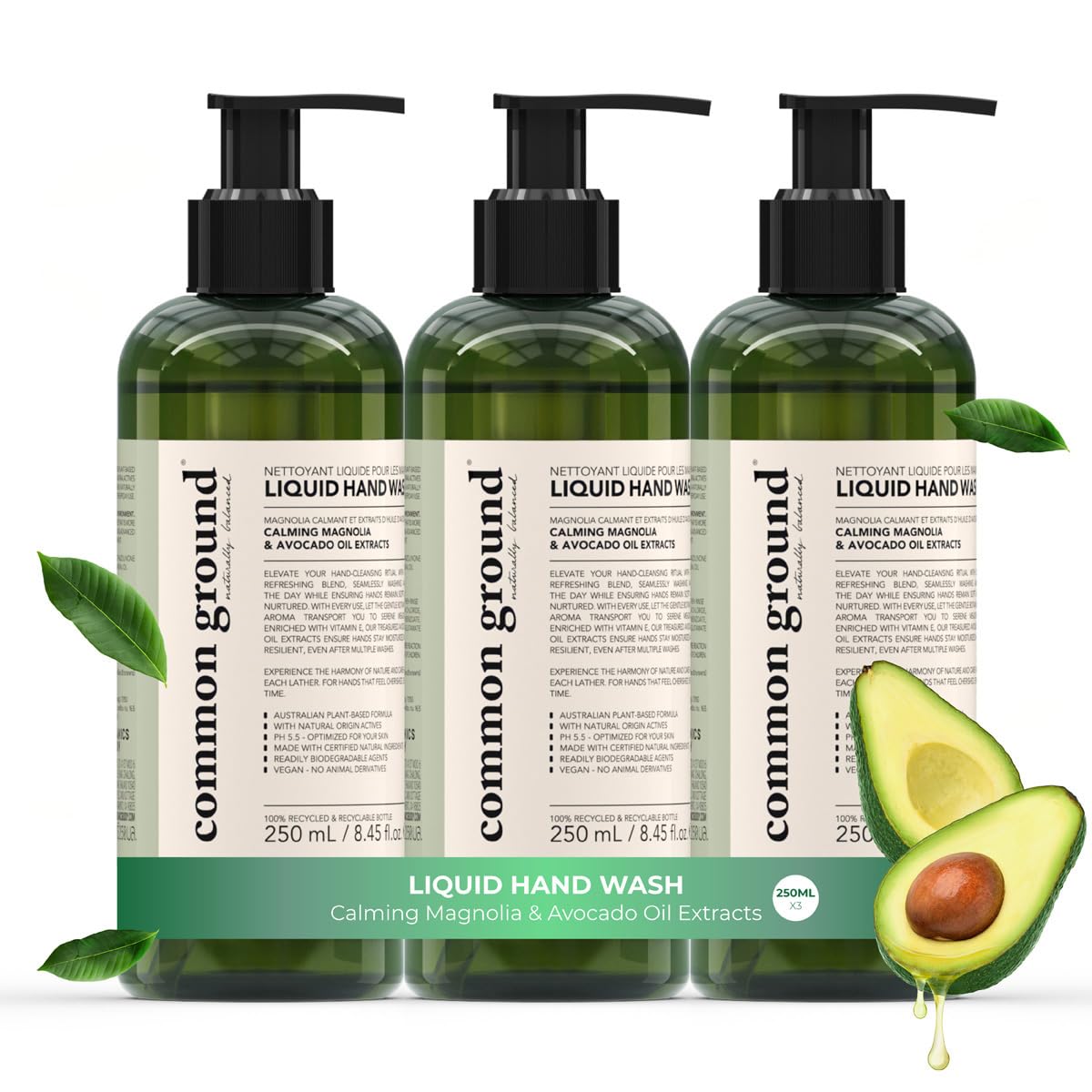 COMMON GROUND front packaging showing bottle and label for clear identification and trust