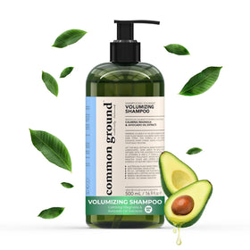Common Ground front bottle showing label and benefits for fuller hair
