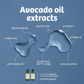 COMMON GROUND shampoo lather texture demonstrating gentle foam and buildup removal