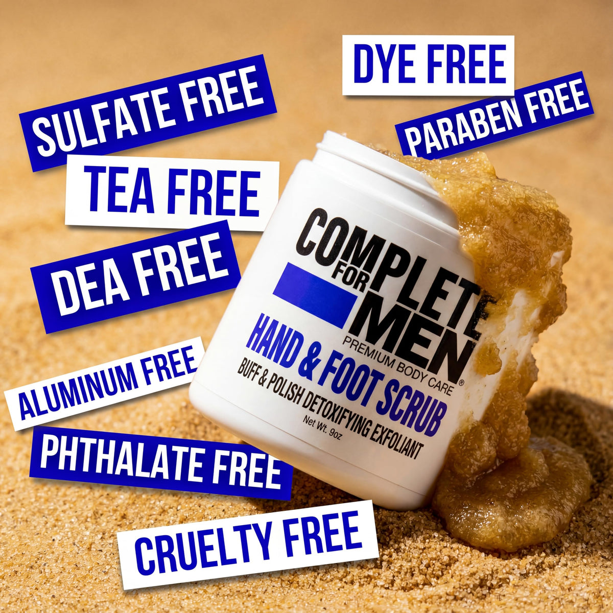 COMPLETE FOR MEN label and scent notes showing citrus-spice aroma for a refreshing finish