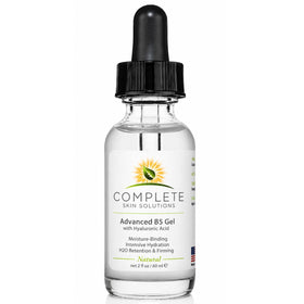 COMPLETE SKIN SOLUTIONS front packaging showing bottle and label, clear hydration benefit