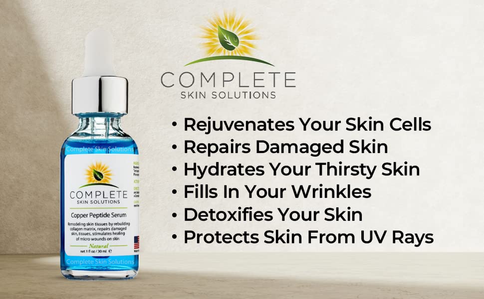 Complete Skin Solutions dropper pipette dispensing serum showing precise application benefit