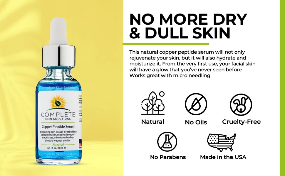 Complete Skin Solutions label close-up highlighting ingredients and clear product information benefit
