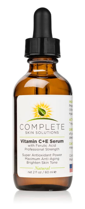 Complete Skin Solutions front packaging showing 2 oz bottle and benefits