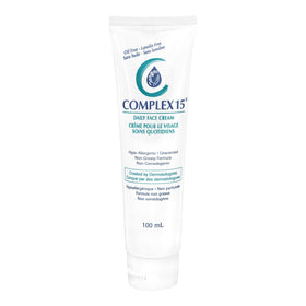 Complex 15 front packaging showing five 3.4 oz tubes for value and convenience