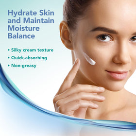 Complex 15 open cream texture displaying smooth, lightweight formula for quick absorption