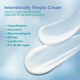 Complex 15 cream on fingertip demonstrating easy application and spreadability benefit