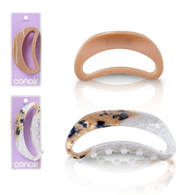 Conair clip front packaging showing both finishes and secure hold