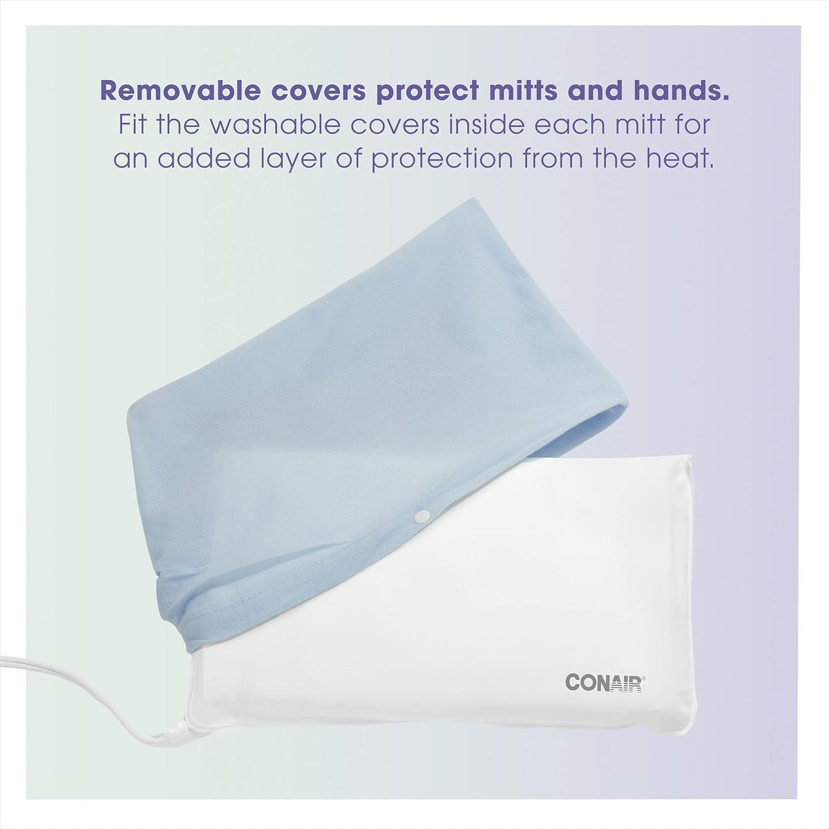 Conair True Glow close-up mitt texture demonstrating soft comfort