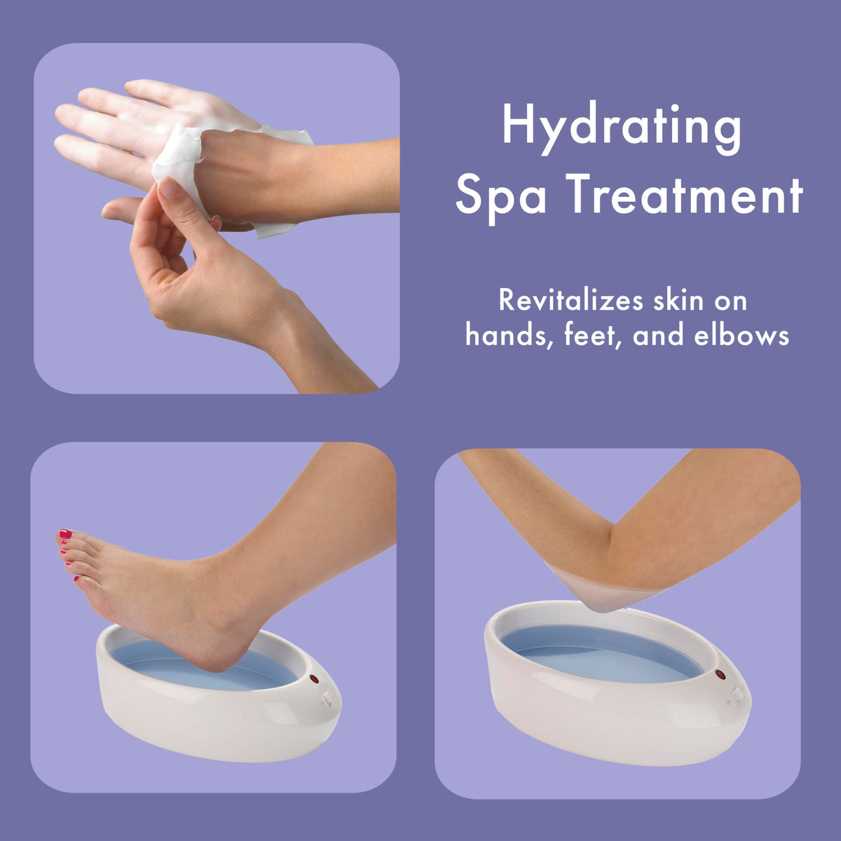 Conair True Glow open lid with melted paraffin wax ready to use for deep moisturizing