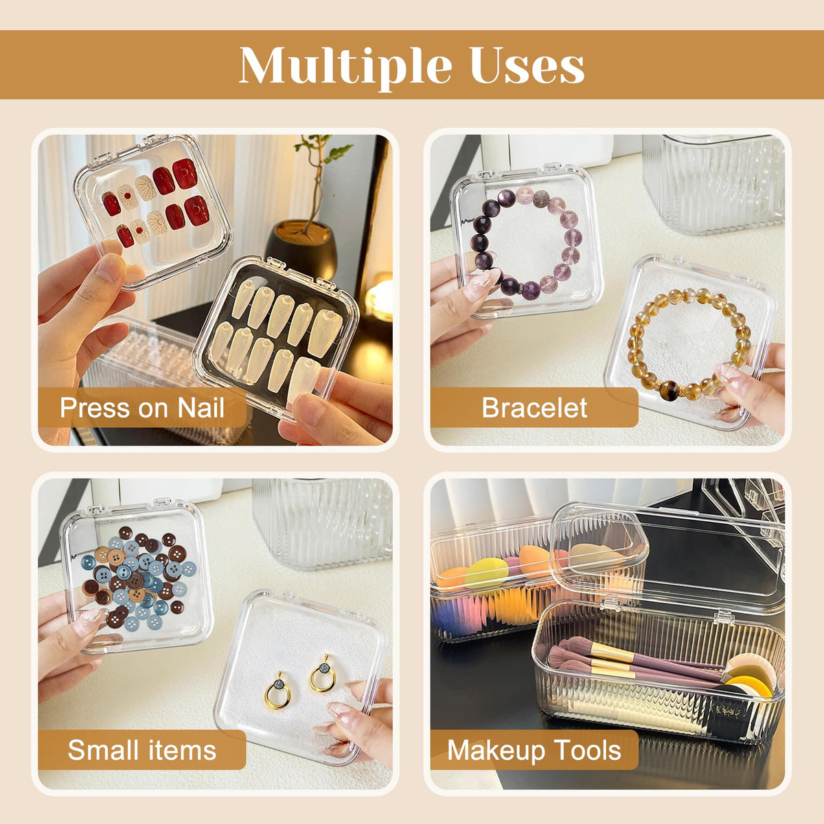 CONBOLA compact organizer inside a handbag showing travel-ready size and convenient portability