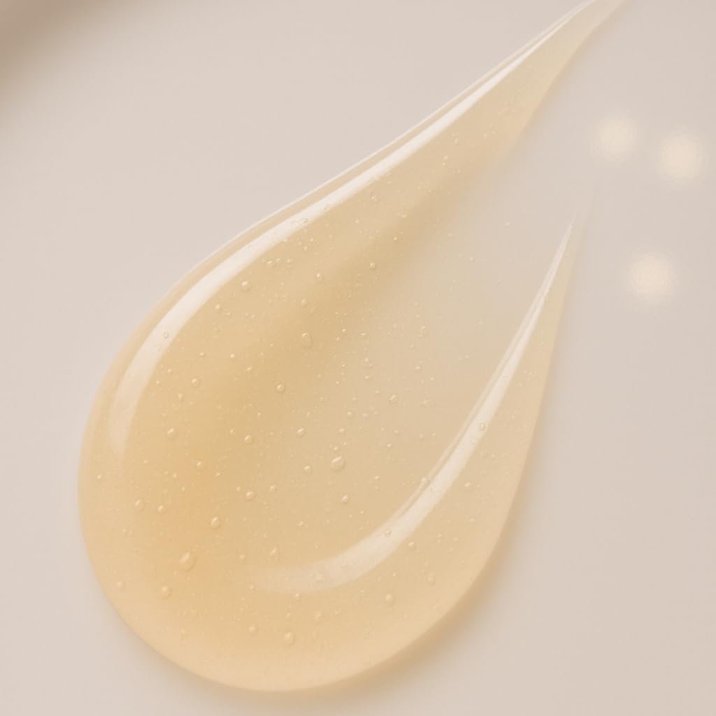 Consult Beaute macro of colloidal gold flecks in serum emphasizing luminous skin benefit